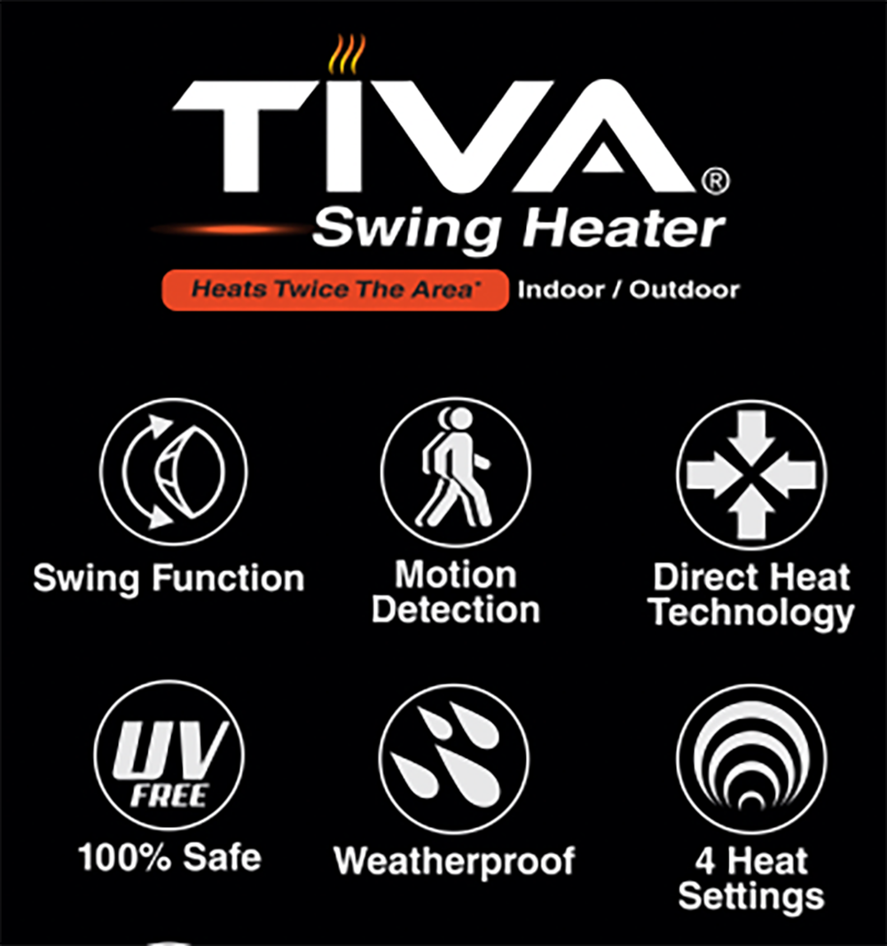 TIVA SWING Infrared Indoor/Outdoor Electric Heater with remote 1500W